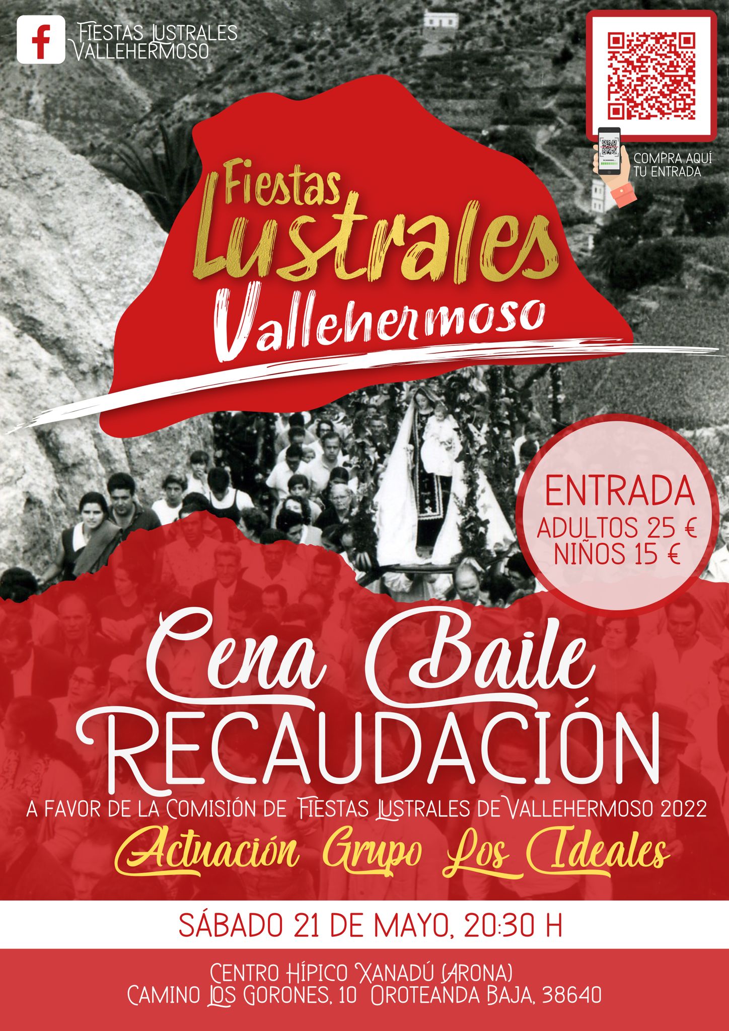 Tenerife acogerá la primera Cena Baile de recaudación de las Fiestas Lustrales de Vallehermoso